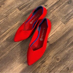 Rothy’s The Point flat sz 10.5 Red